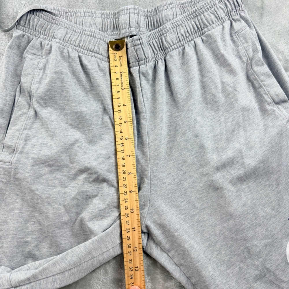 Adidas Men's Large Heather Gray Graphic Logo Jogger Sweatpants - Picture 7 of 11